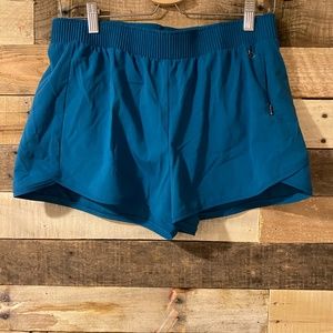 teal athletic shorts